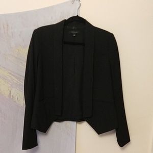 ANN TAYLOR black open blazer